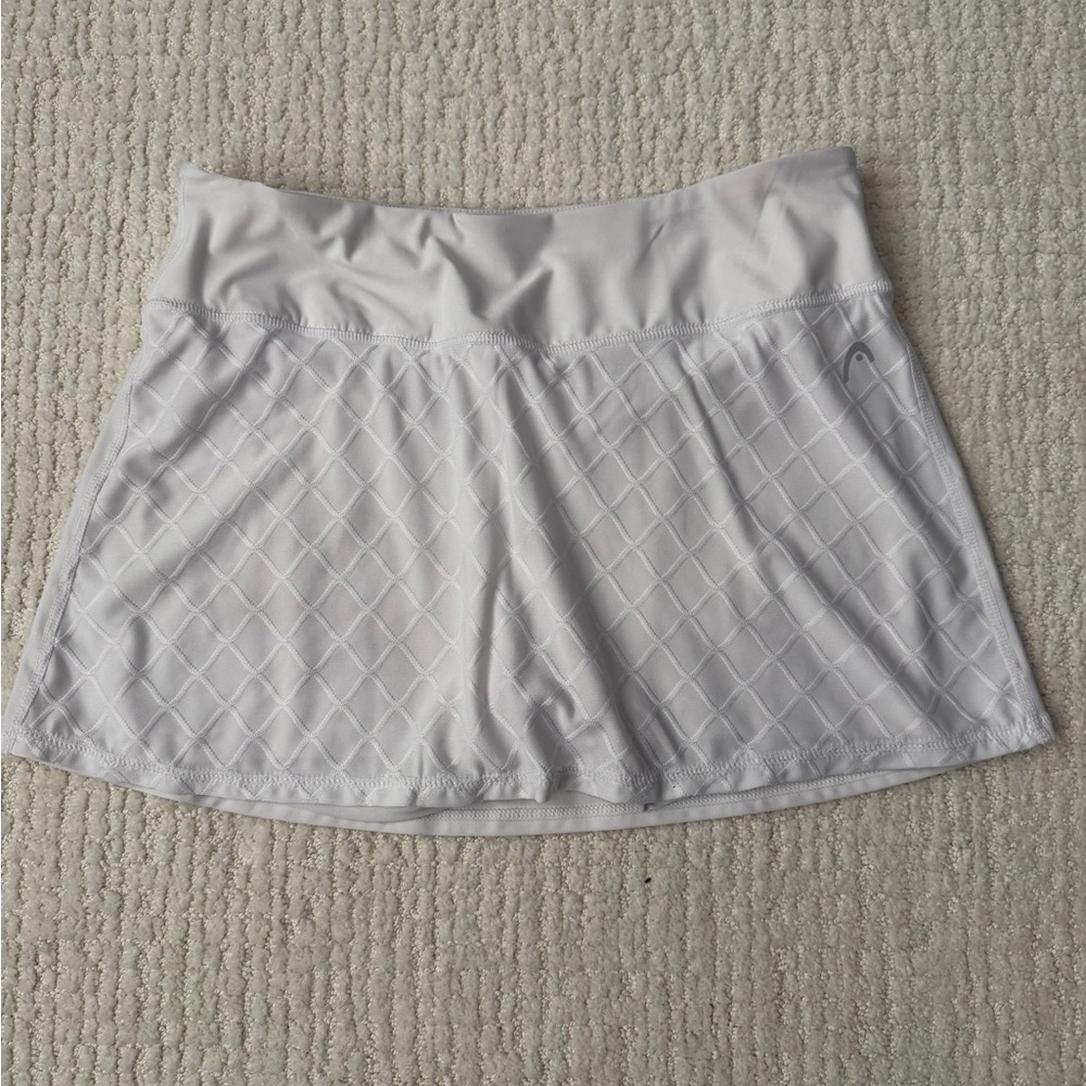 Head White Patterned Tennis Skirt